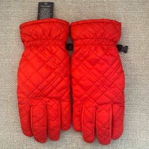 Eddie Bauer red ski gloves for women